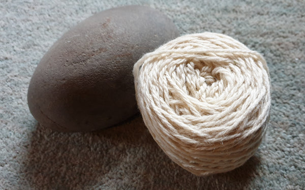 Uradale Yarns - Aran organic undyed unbleached white yarn 