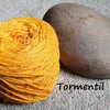 Organic unbleched dyed yarn