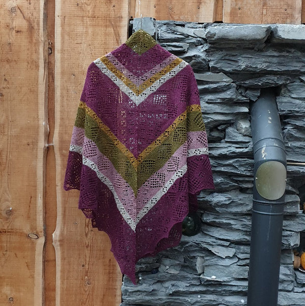 Heather Blossom Shawl kit