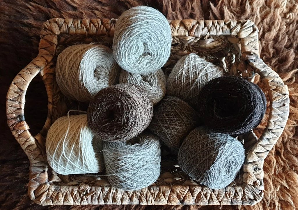 Uradale Yarns - Jumper weight organic undyed unbleached yarn 